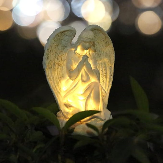Garden Solar LED Light with Stake, Waterproof Outdoor Decor for Walkway Courtyard Party Decor, White Angel XURLEQ