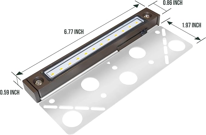 GKOLED 8-Pack Replaceable 6.8" LED Hardscape Lights, Low Voltage Retaining Wall Lights, Paver Wall Hardscape Lighting, Outdoor Landscape Step Lights, 12VAC/DC 1.5W 2700K, Die-cast Aluminum Housing GKOLED