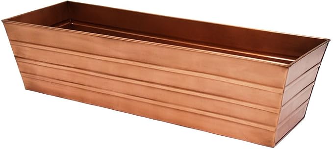 Achla Designs C-21C Plated Flower Box, Window Flowerbox Planter, Large, Copper ACHLADesignsHomeGarden