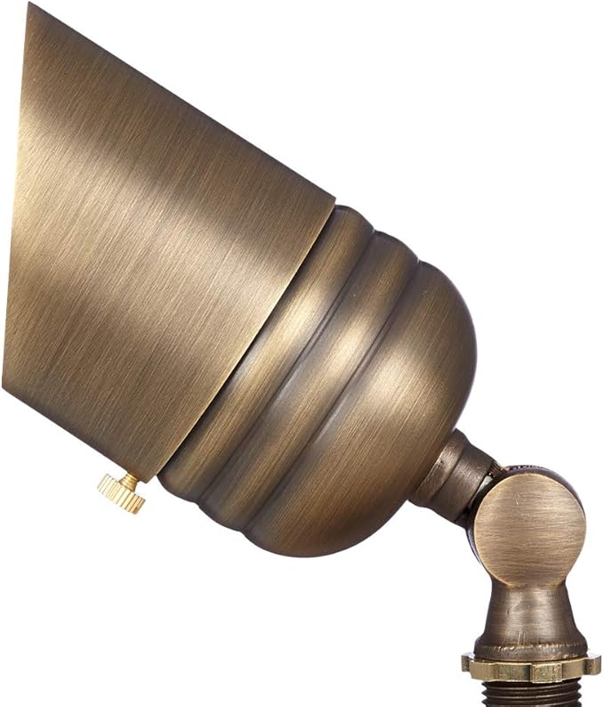 VOLT Fat Boy 12V Brass Outdoor Spotlight (Bronze) for Low Voltage Landscape Lighting of Yard, Lawn, Garden, Patio, Trees & House VOLT