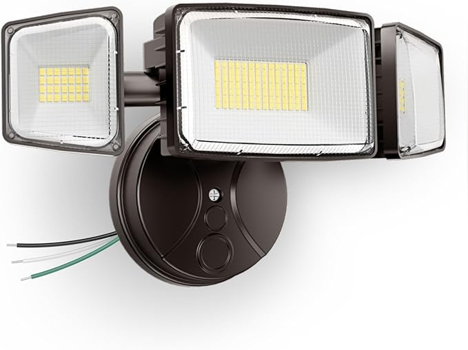 Onforu 100W 11000LM Flood Lights Outdoor, Brightness Security LED Flood Lights with 3 Adjustable Heads, Switch Controlled, IP65 Waterproof 6500K Outside Exterior Flood Light for Yard Garage Eave Patio Onforu