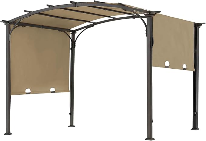 85''x 208'' Universal Doubleton Steel Pergola Replacement Cover for Pergola L-PG080PST, (Beige) Rootora