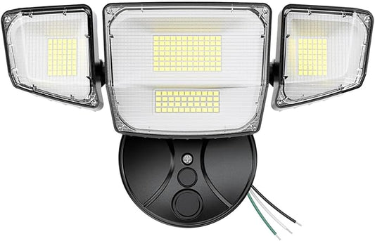 Onforu 90W Flood Lights Outdoor, 10000LM Ultra Bright 4-Head LED Security Light with Switch Control, IP66 Waterproof 6500K Exterior Lights for Yard Garage Patio Onforu