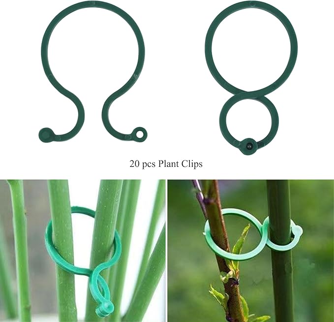 Plant Stake Support - 6 Pack Adjustable Height 16" or 30", Garden Support Stake Plant Cage Support Rings, Single Stem Plant Support Stakes, for Flowers Amaryllis Tomatoes Peony Lily Rose (30inch) RAIKEDR