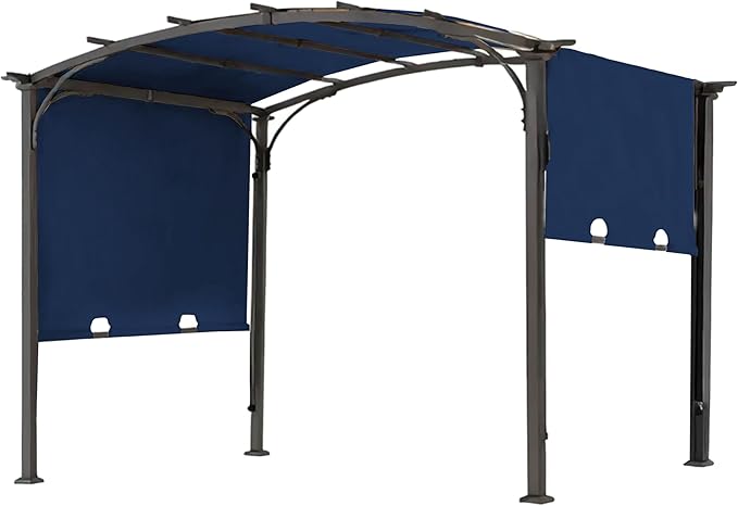 85''x 208'' Universal Doubleton Steel Pergola Replacement Cover for Pergola L-PG080PST, (Navy Blue) Rootora