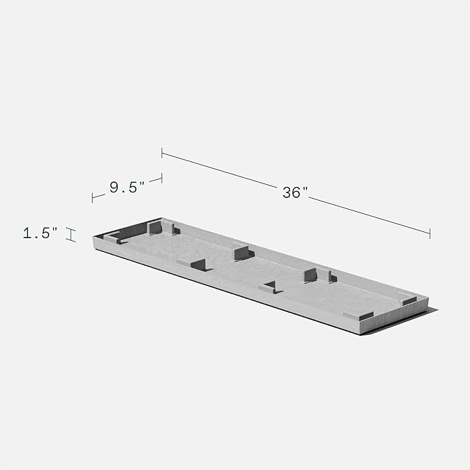 Veradek Midori Long Trough Planter (Light Grey, 39 inch - 2 Pack with 2 Saucer Trays) VeradekOutdoor