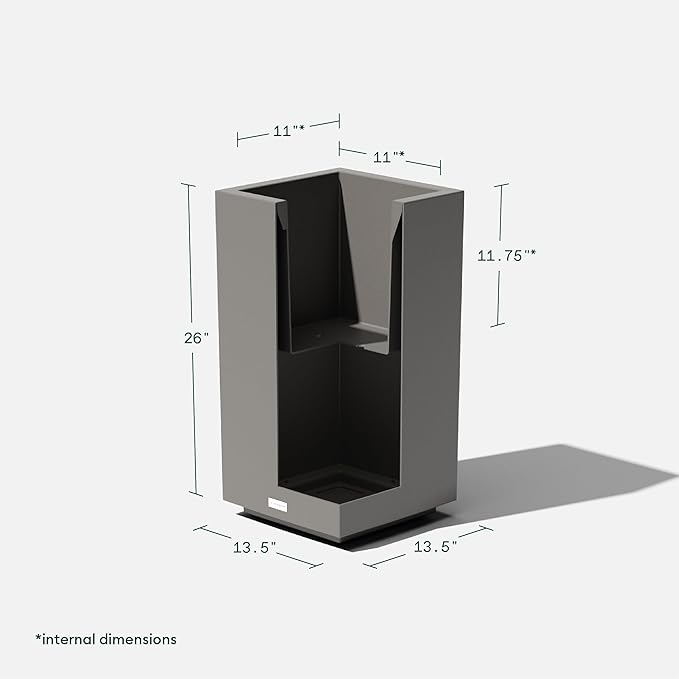 Veradek Block Series Pedestal Planter - Tall Planter for Indoor or Outdoor Front Porch | All-Weather Use with Removable Insert Bucket | Modern Décor for Flowers, Tall Trees, Faux Plants VeradekOutdoor