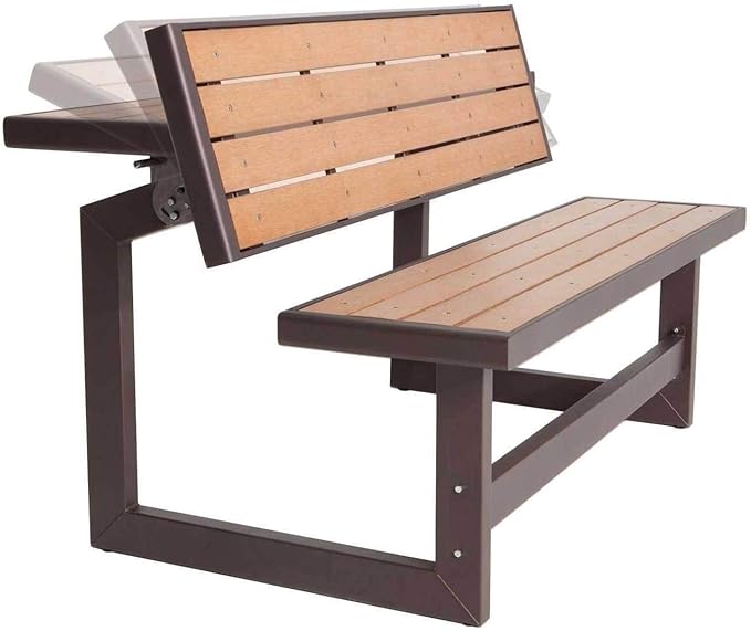 LIFETIME 60054 Convertible Bench / Table, Faux Wood Construction Lifetime