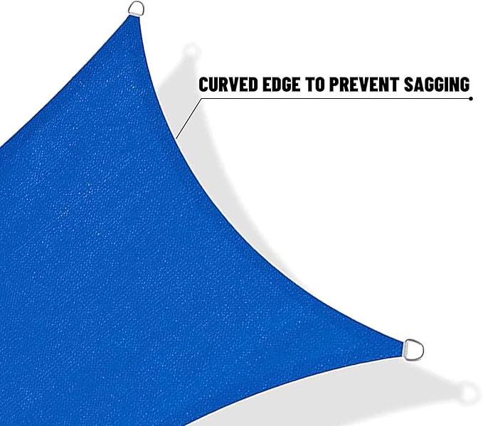 SUNNY GUARD Sun Shade Sail 12'x12'x12' Triangle Blue UV Block Sunshade for Backyard Yard Deck Patio Garden Outdoor Activities and Facility(We Make Custom Size) SUNNYGUARD