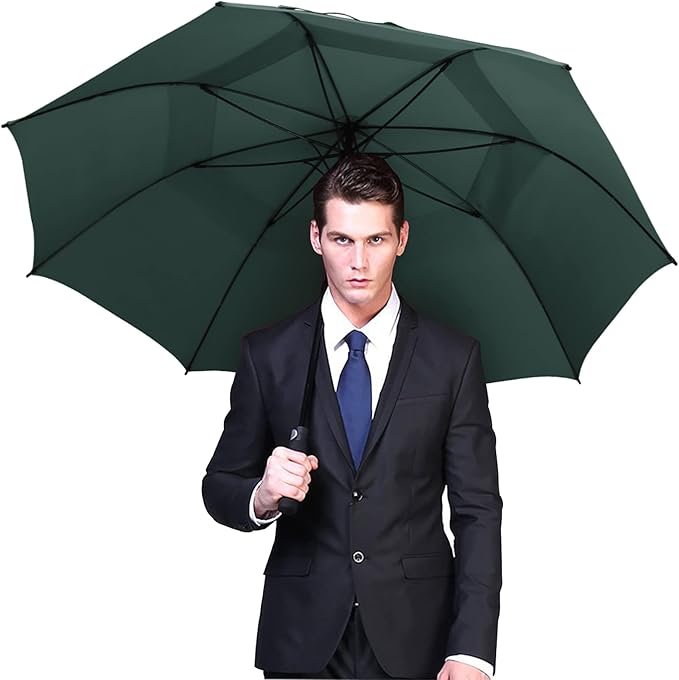 G4Free 47/54/62/68/72 Inch Automatic Open Golf Umbrella Oversize Extra Large Double Canopy Vented Windproof Waterproof Stick Umbrellas G4Free
