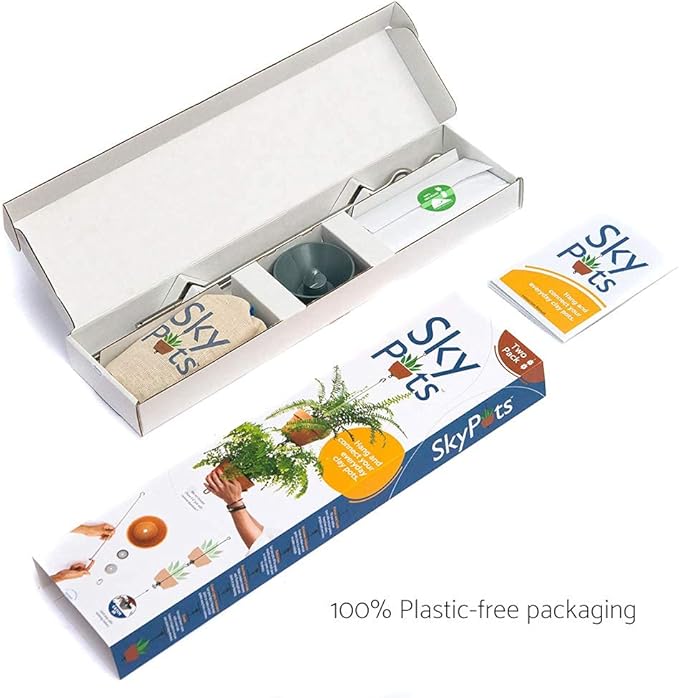 Two Pack, All-New Pot Hanging Kits + Accessories, Indoor/Outdoor, Build Vertical Gardens, Hang Individual Planters SkyPots