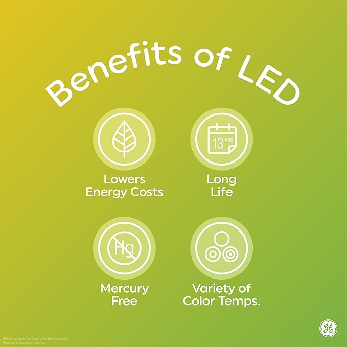 GE LED+ Motion Sensor LED Light Bulbs, 12W, Outdoor Security Lights, A21, Warm White (2 Count)(Pack of 4) GELighting
