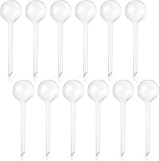 12 Pcs Large Plastic Self-Watering Bulbs,Clear Automatic Watering Globes,Clear Automatic Watering Bulbs for Plants,Graden,Flowers -PlantWateringGlobes-