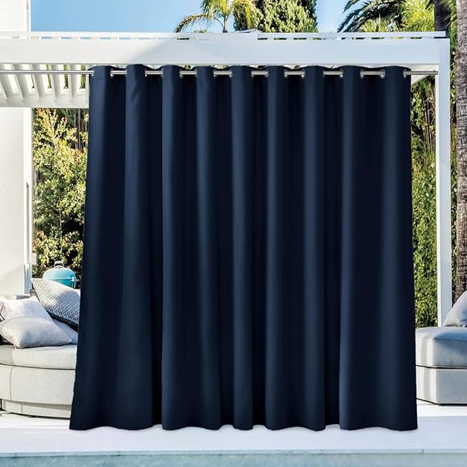 NICETOWN Outdoor Curtainch for Patio Waterproof 140 inch Wide, Rustproof Grommet Thermal Insulated UV Blocking Cabana Curtainch & Drape, Privacy Safe Shade for Gazebo, Sage Green, 1 PC, 95-Inch Long NICETOWN