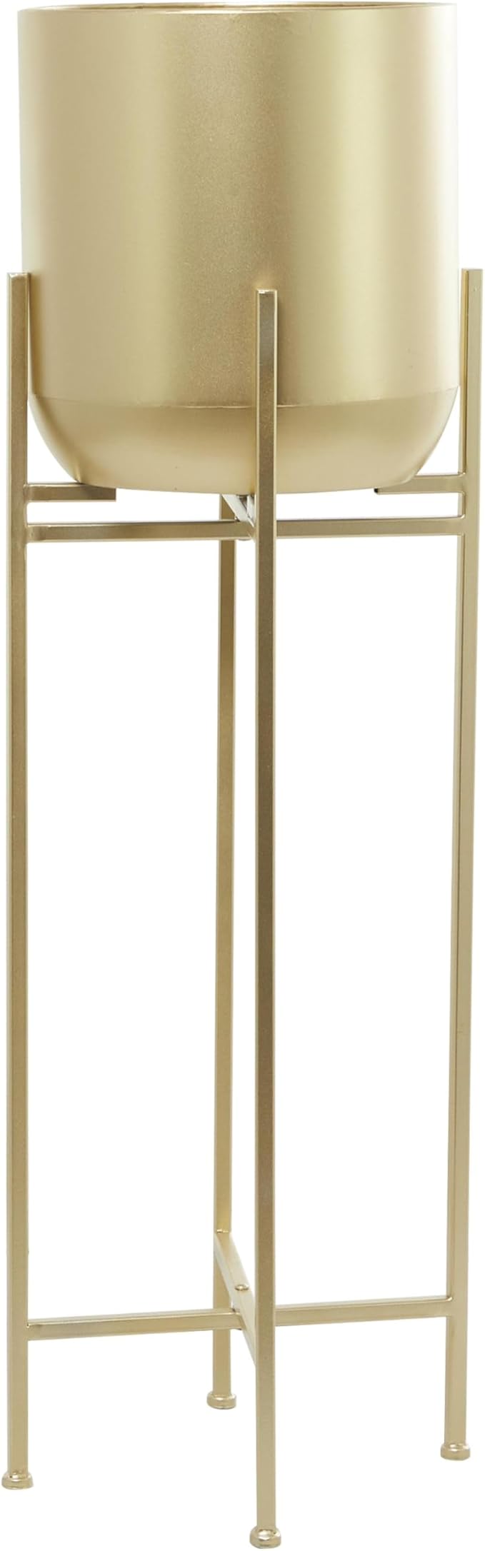 Deco 79 CosmoLiving by Cosmopolitan Modern Metal Round Planter, 13" x 13" x 41", Gold (081569) Deco79