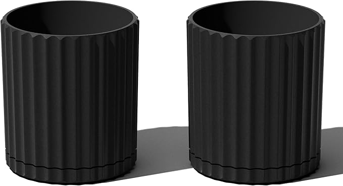 Veradek Demi Series Demi 6" Planter w/Tray - Black, 2 Pack VeradekOutdoor