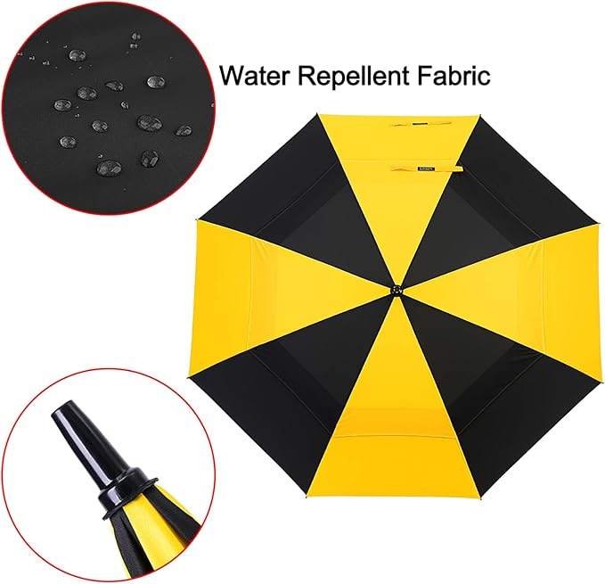 G4Free 47/54/62/68/72 Inch Automatic Open Golf Umbrella Oversize Extra Large Double Canopy Vented Windproof Waterproof Stick Umbrellas G4Free