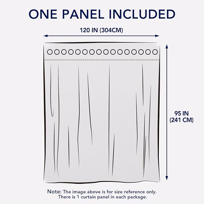 PureFit Outdoor Curtains for Patio Waterproof Weatherproof, UV Resistant Outside Curtains for Gazebo, Front Porch, Pergola, Sun Blocking Privacy Curtain, 120W x 95L inch, 1 Panel, Gray PureFit