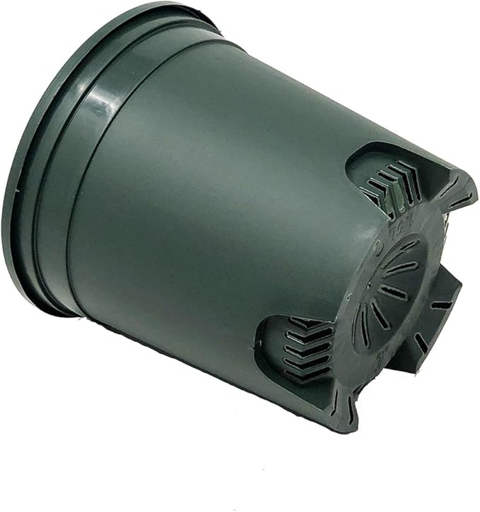 1.5 Gallon Green Nursery Pot Plastic Planters for Outdoor Indoor Plants Gardening Flower Pots 10-Pack 7.5 in Pot Liners with Drainage Holes CottaPlanters