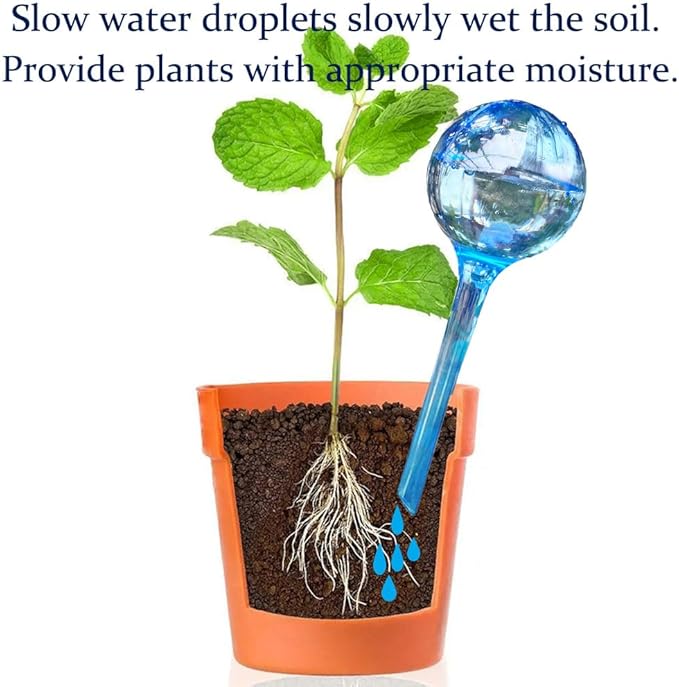 MOONSOUND 12pcs Plant Watering Globes - Automatic Plant Watering Bulbs for Indoor & Outdoor Potted Plants, Durable Plastic Garden Watering Devices MOONSOUND