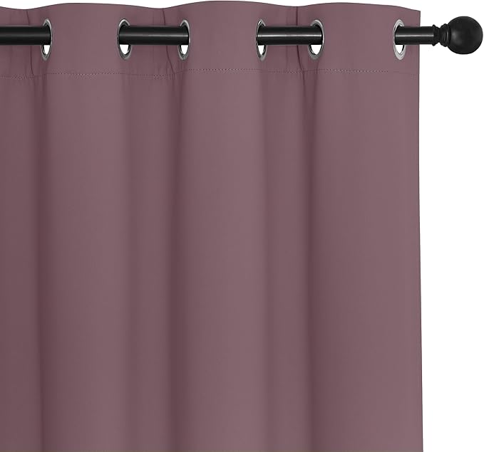 NICETOWN Dry Rose Blackout Curtains for Bedroom 95 Inch Length - Thermal Insulated Room Darkening Privacy Grommet Window Drapes for Boys Room, Set of 1 Panel, 80 x 95 Inch NICETOWN