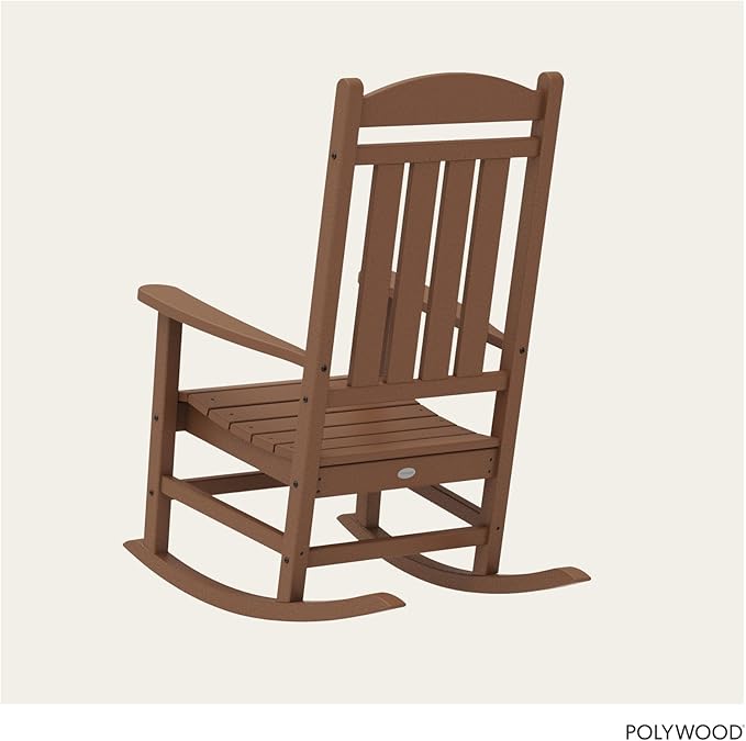 POLYWOOD Presidential Rocking Chair in Teak POLYWOOD