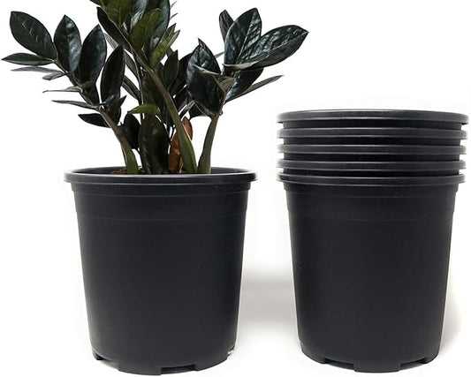 Wholesale Nursery Pot in Bulk 30-Pack 2 Gallon 9 Inch Plastic Planters for Outdoor Indoor Plants Gardening Flower Pots with Drainage Holes Color Black CottaPlanters