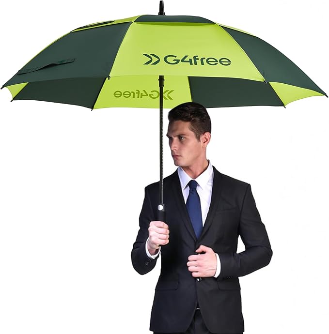 G4Free 47/54/62/68/72 Inch Automatic Open Golf Umbrella Oversize Extra Large Double Canopy Vented Windproof Waterproof Stick Umbrellas G4Free