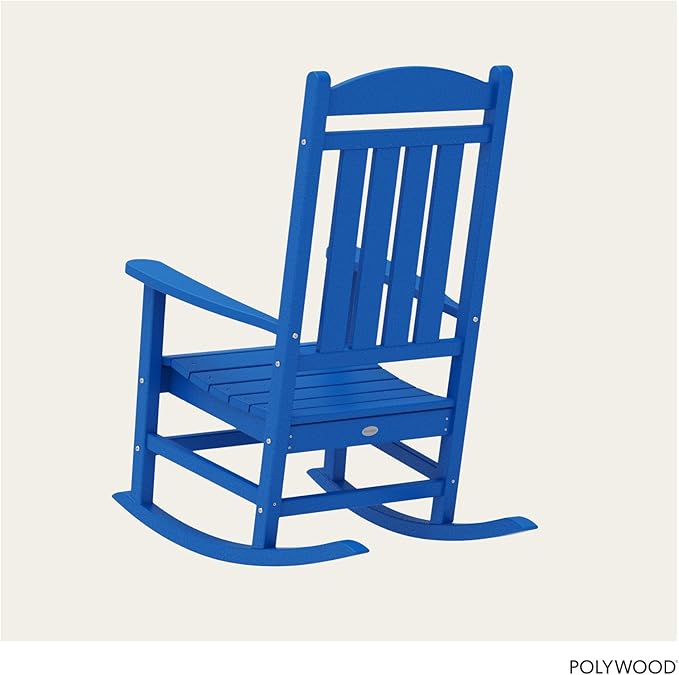 POLYWOOD Presidential Rocking Chair in Pacific Blue POLYWOOD
