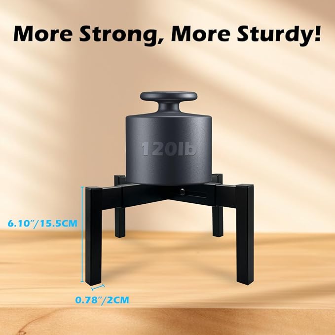 2 Pcs Heavy Duty Adjustable Metal Plant Stand for 10"-16" Plant Pot – Indoor & Outdoor (Black 2 Pack) DDPow
