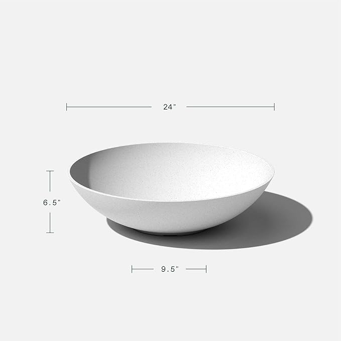 Veradek Mason Series Lane Bowl Planter| for Indoor or Outdoor Tabletops/Gardens |Made from Plastic-Stone Composite with Drainage Holes|Modern Décor for Flowers, Succulents, Small Plants VeradekOutdoor