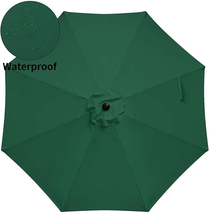 Simple Deluxe 9' Patio Umbrella Outdoor Table Market Yard Umbrella with Push Button Tilt/Crank SimpleDeluxe