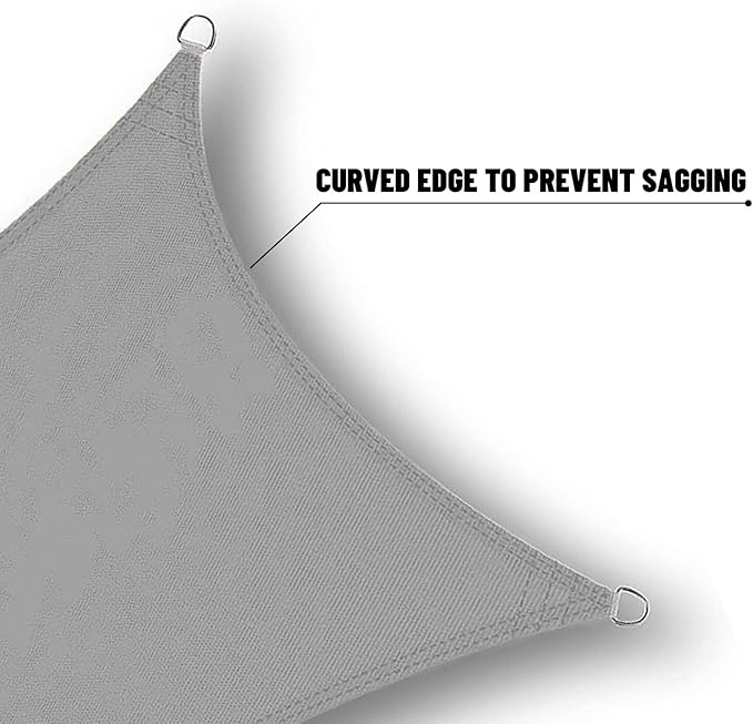 SUNNY GUARD Waterproof Sun Shade Sail 8' x 20' Charcoal Rectangle UV Block Sunshade for Backyard Yard Deck Patio Garden Outdoor Activities and Facility(Customized) SUNNYGUARD