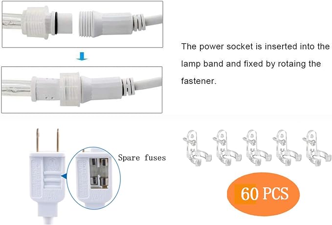 200ft LED Rope Lights Outdoor, 1440 LED Flexible Tube Lights with 8 Modes, Waterproof LED Rope Lighting for Outside, Garden, Patio, Bedroom, Party, Pool, Fences, Indoor Outdoor Decoration (Warm White) Jnaurb