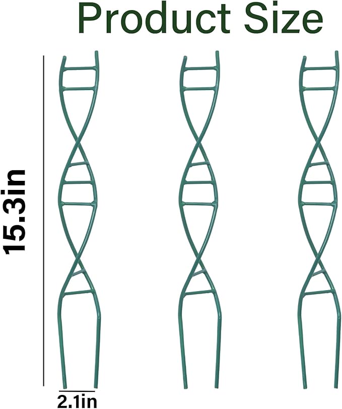 Indoor Plant Trellis for Potted Plants - Upgraded Metal Spiral Design for Climbing Plants, Durable Powder Coated Support for Small Houseplant Pots, Ideal for Indoor & Outdoor Use Yohsnor