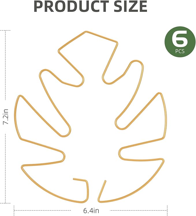 6PCS Iron Monstera Plant Support, Uniquely Designed Indoor Plant Accessories, Stable Plant Support Stakes for Indoor Plant, Turtle Shell Bamboo Clamp Set for Thriving Growth Rootora