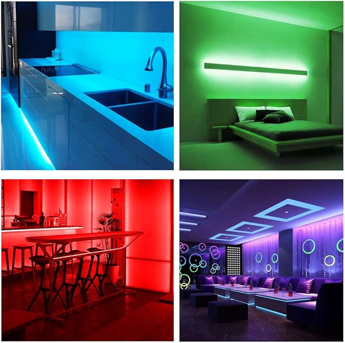 DAYBETTER Led Strip Lights Waterproof, 32.8ft(2 Rolls of 16.4ft) Led Tape Lights Color Changing 300 LEDs Light Strips Kit with 44 Keys Ir Remote Controller and 12v Power Supply for Indoor Outdoor Use DAYBETTER
