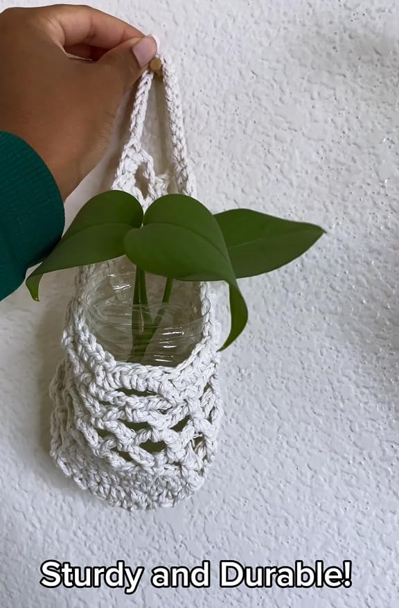 4 Packs Hanging Planters for Indoor Plants, Wall Plant Holder | Plant Hanger Indoor, Wall Planters for Indoor Plants, Hanging Plant (4PK, 2 Large + 2 Small) Shineloha