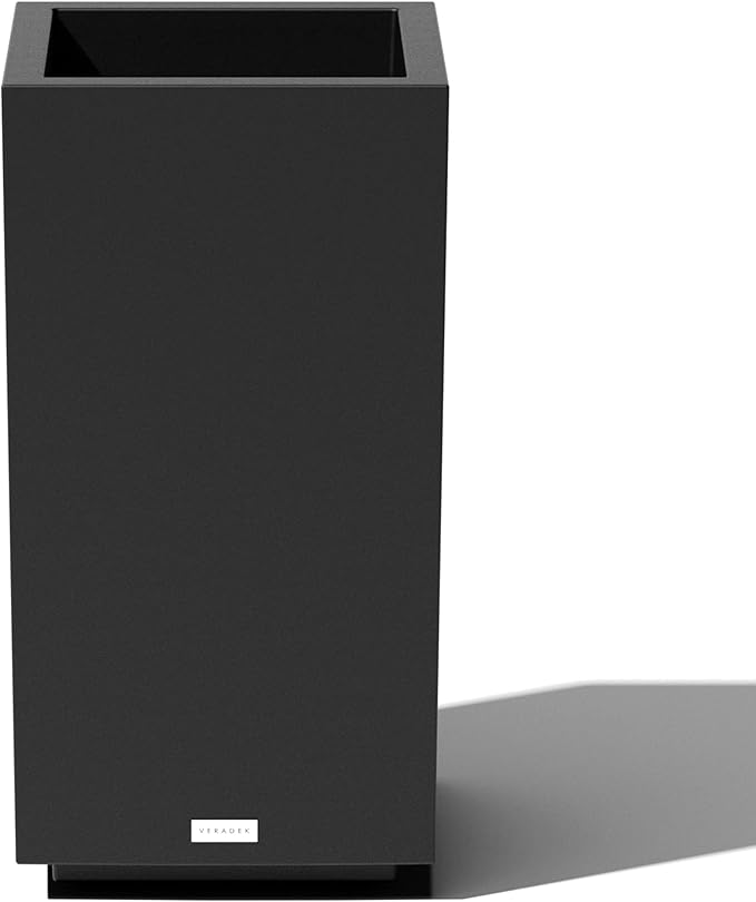 Veradek Block Series Pedestal Planter - Tall Planter for Indoor or Outdoor Front Porch | All-Weather Use with Removable Insert Bucket | Modern Décor for Flowers, Tall Trees, Faux Plants VeradekOutdoor