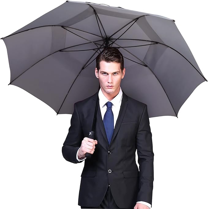 G4Free 47/54/62/68/72 Inch Automatic Open Golf Umbrella Oversize Extra Large Double Canopy Vented Windproof Waterproof Stick Umbrellas G4Free