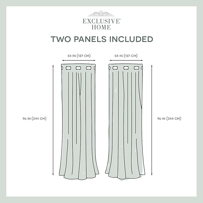 Exclusive Home Canopy Stripe Indoor/Outdoor Grommet Top Curtain Panel, 54"x96", Sunbath / White, Set of 2 Exclusive+Home