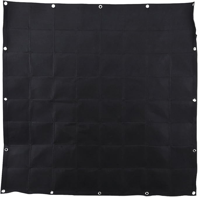 Ogrmar 64 Pockets Vertical Wall Garden Planter Plant Grow Bag for Flower Vegetable for Indoor/Outdoor (64 Pockets, Black) Ogrmar