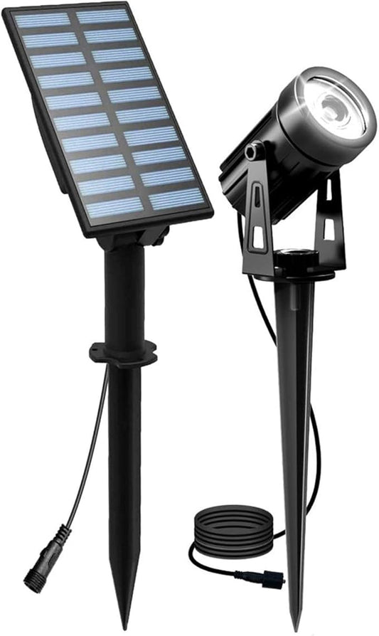 T-SUN Solar Spotlights, Outdoor LED Solar Lights, Waterproof Auto ON/Off Solar Wall Lights for Garden,Driveway, Pathway, Pool Area(White) T-SUN
