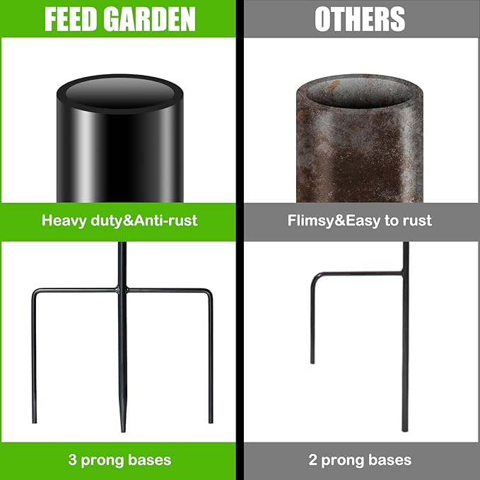 FEED GARDEN Adjustable 32 Inch Small Shepherd Hooks for Outdoor, Garden Hooks for Lanterns, Sheperd Hook for Hanging Plants, Bird Feeders, Solar Lights, Mason Jars, Weddings Decor,1 Pack FEEDGARDEN