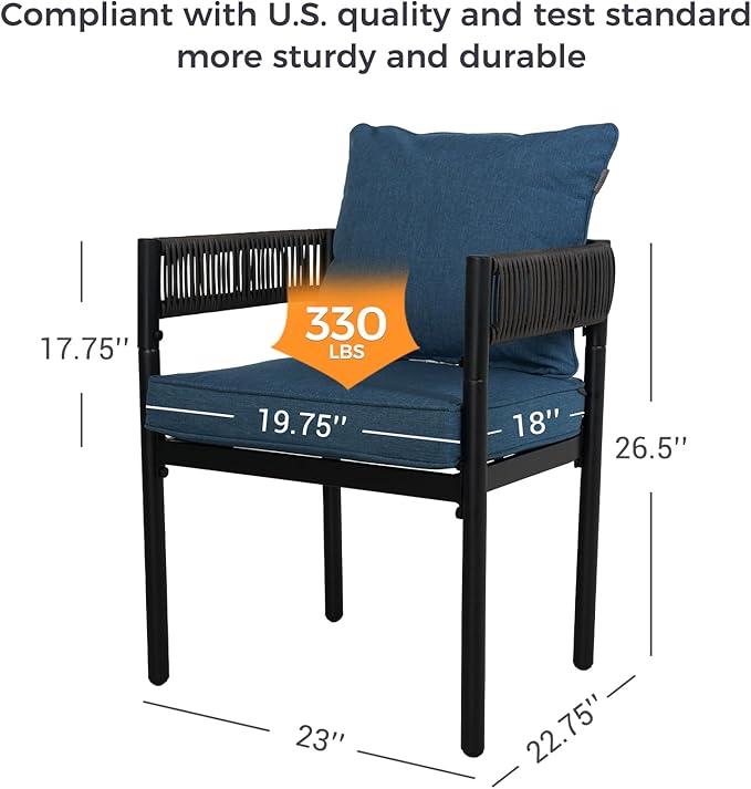 Grand patio 7-Piece Outdoor Dining Set for 6 with 1 Rectangle Expandable Table for 4-6 Person, Metal Woven Wicker Fixed Patio Chairs with Thickened Cushions for Yard, Poolside, Deck (Brown) GrandPatio