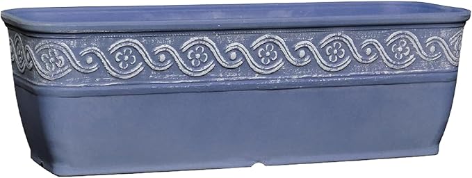 Classic Home and Garden Corinthian Trough Planter 10" Slate Blue ClassicHomeandGarden