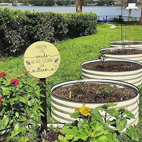 Vego garden 17" Tall 42" Round Raised Garden Bed Metal Raised Bed Planter Box for Vegetables Flowers Patio, Pearl White VegoGarden