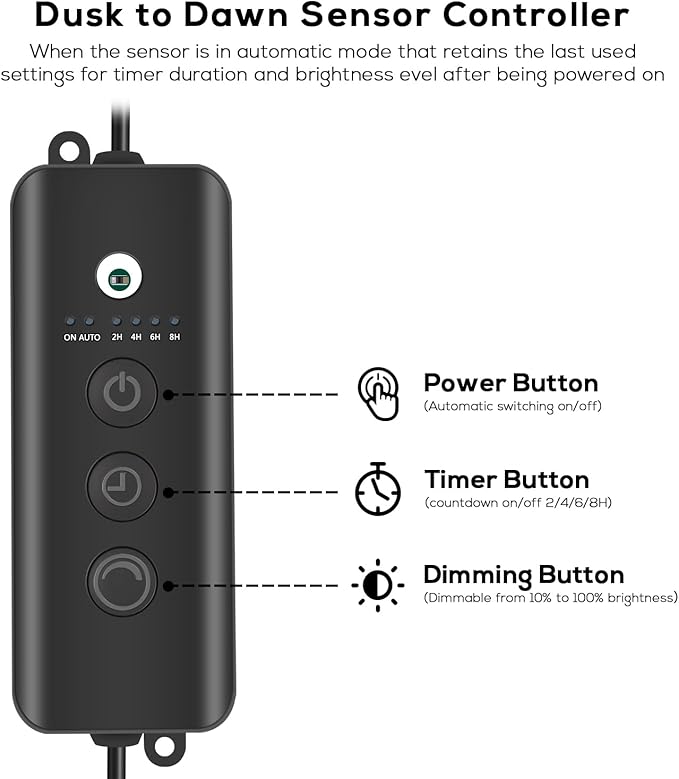 SUNTHIN Outdoor Landscape Lighting with Dusk to Dawn Sensor Controller, 6 Pack SUNTHIN