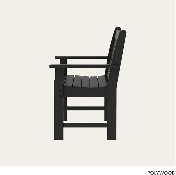 POLYWOOD GNB48BL Vineyard 48" Bench, Black POLYWOOD