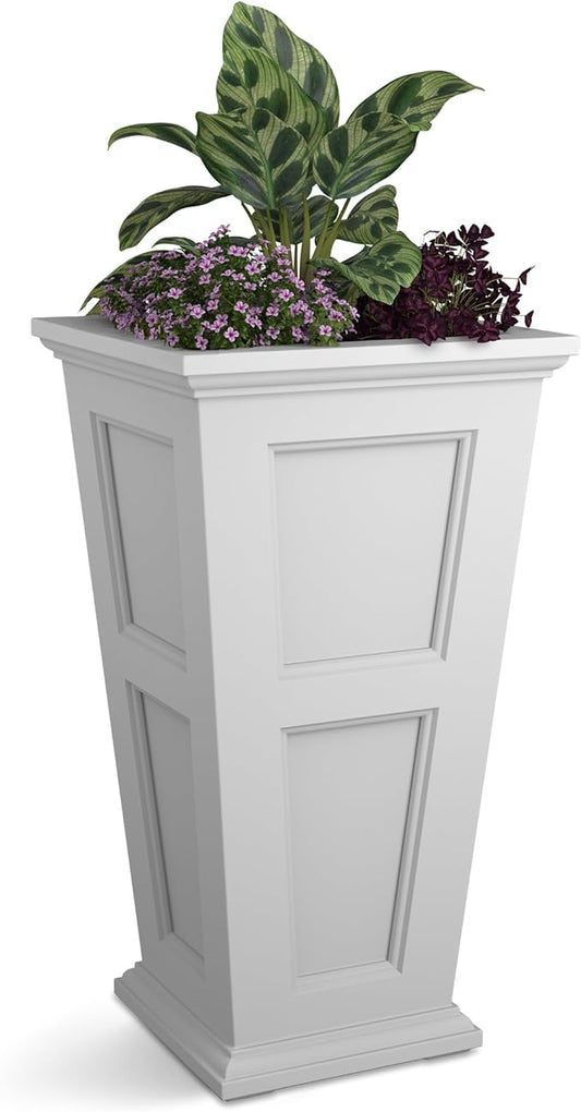 Mayne Fairfield 40-Inch Tall Planter – Weather-Resistant Indoor/Outdoor Garden Pot for Flowers, Patio, Porch, and Entryway, Durable Design Mayne